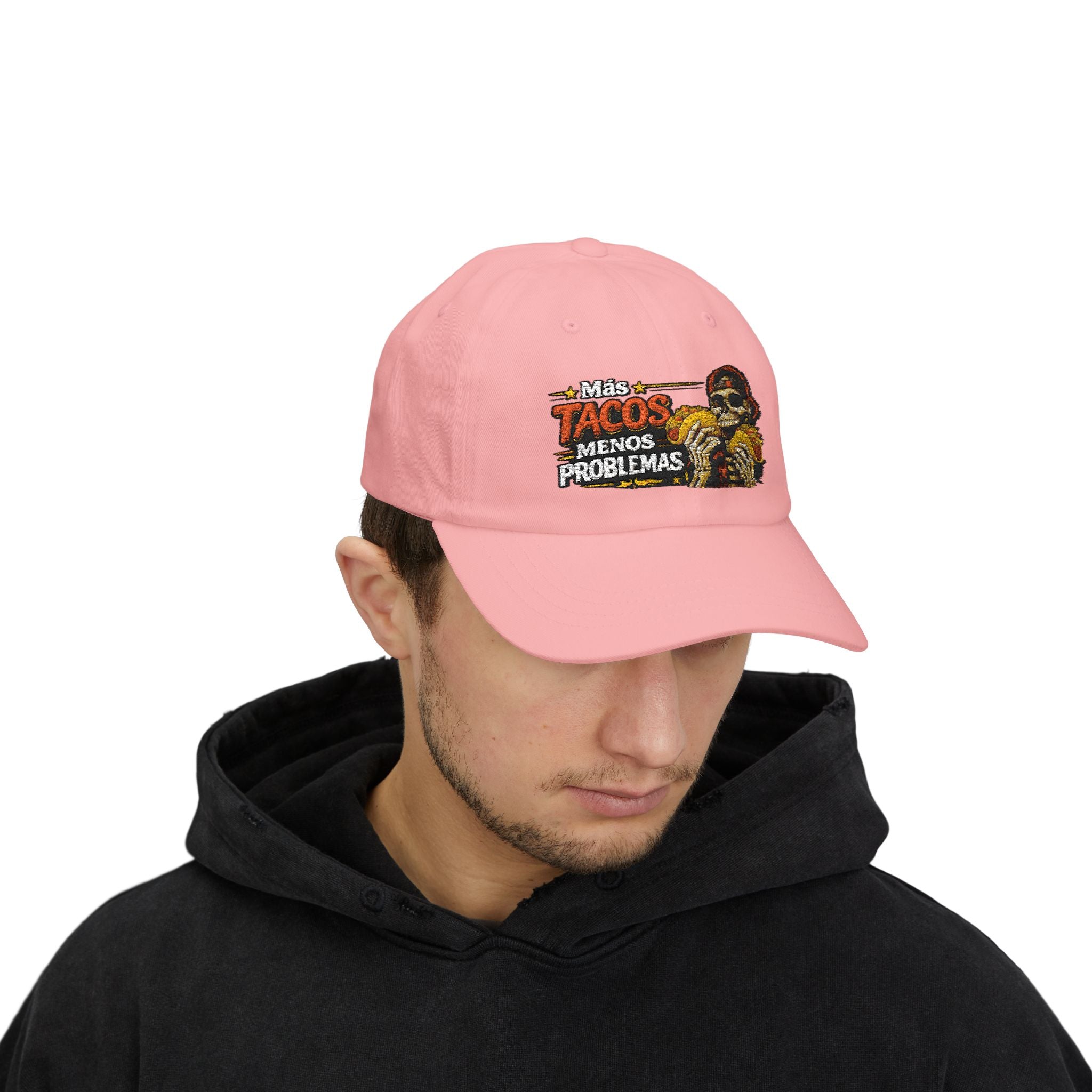 Más Tacos Menos Problemas – Gorra Bordada | Hasta Los Huesos Co.