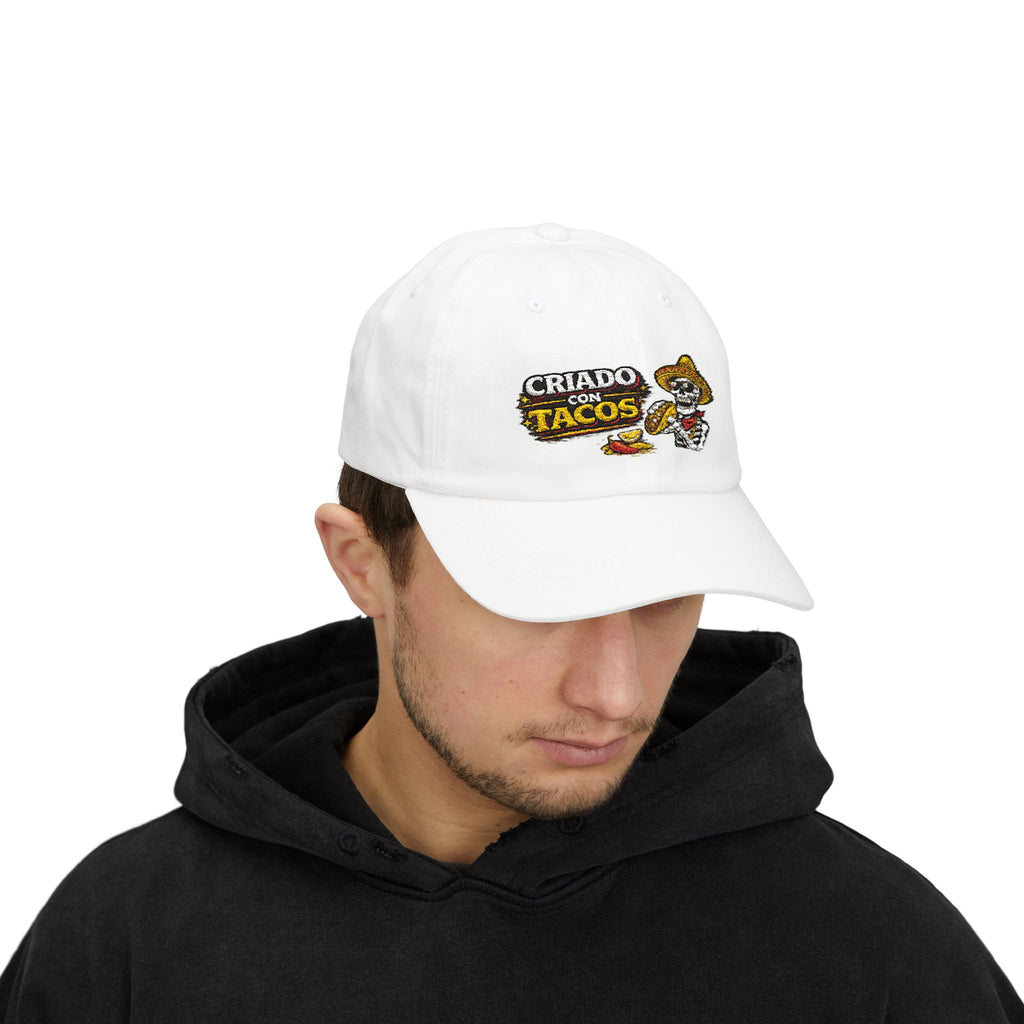 Criado con Tacos – Gorra Bordada | Hasta Los Huesos Co.