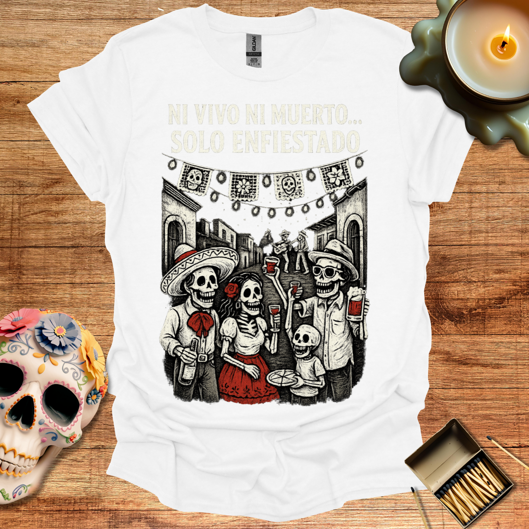 💀✨ Ni Vivo Ni Muerto… Solo Enfiestado – Fiesta eterna al estilo del más allá 🎉