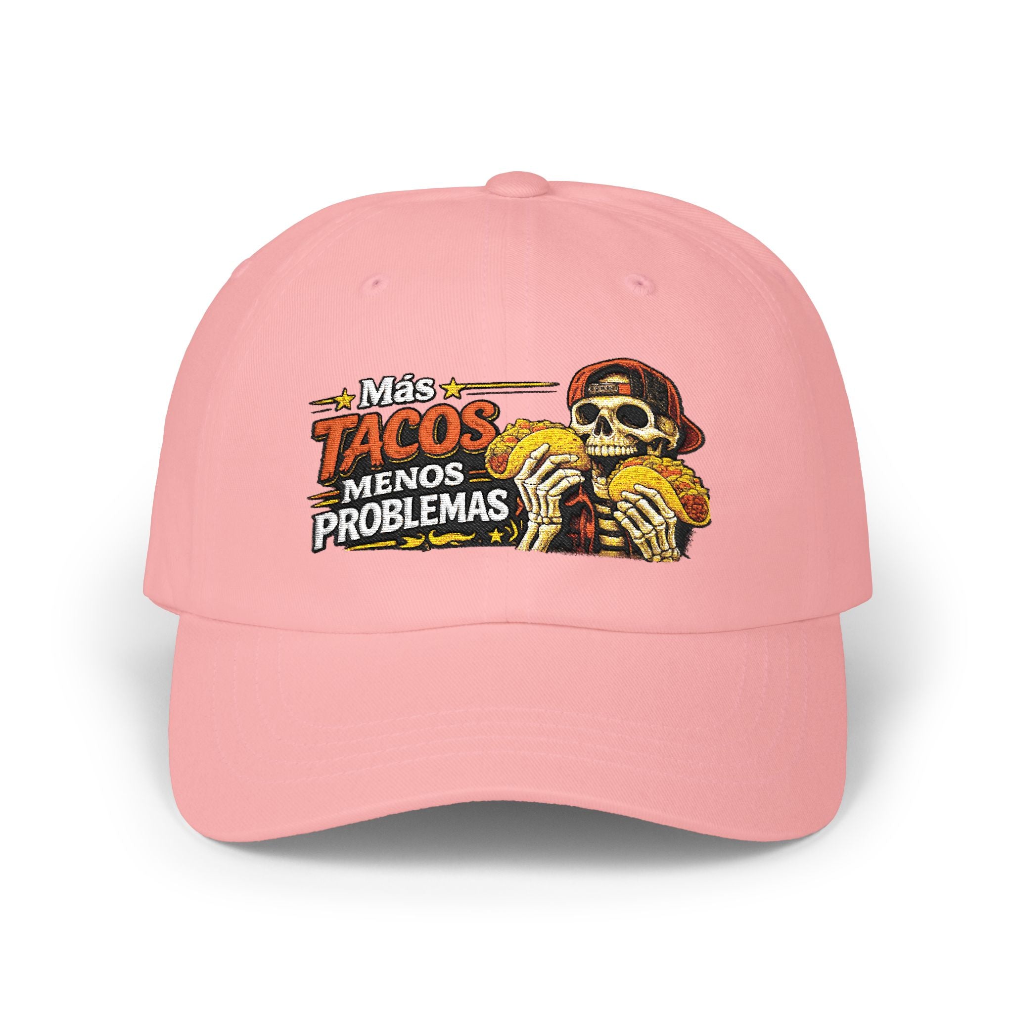 Más Tacos Menos Problemas – Gorra Bordada | Hasta Los Huesos Co.