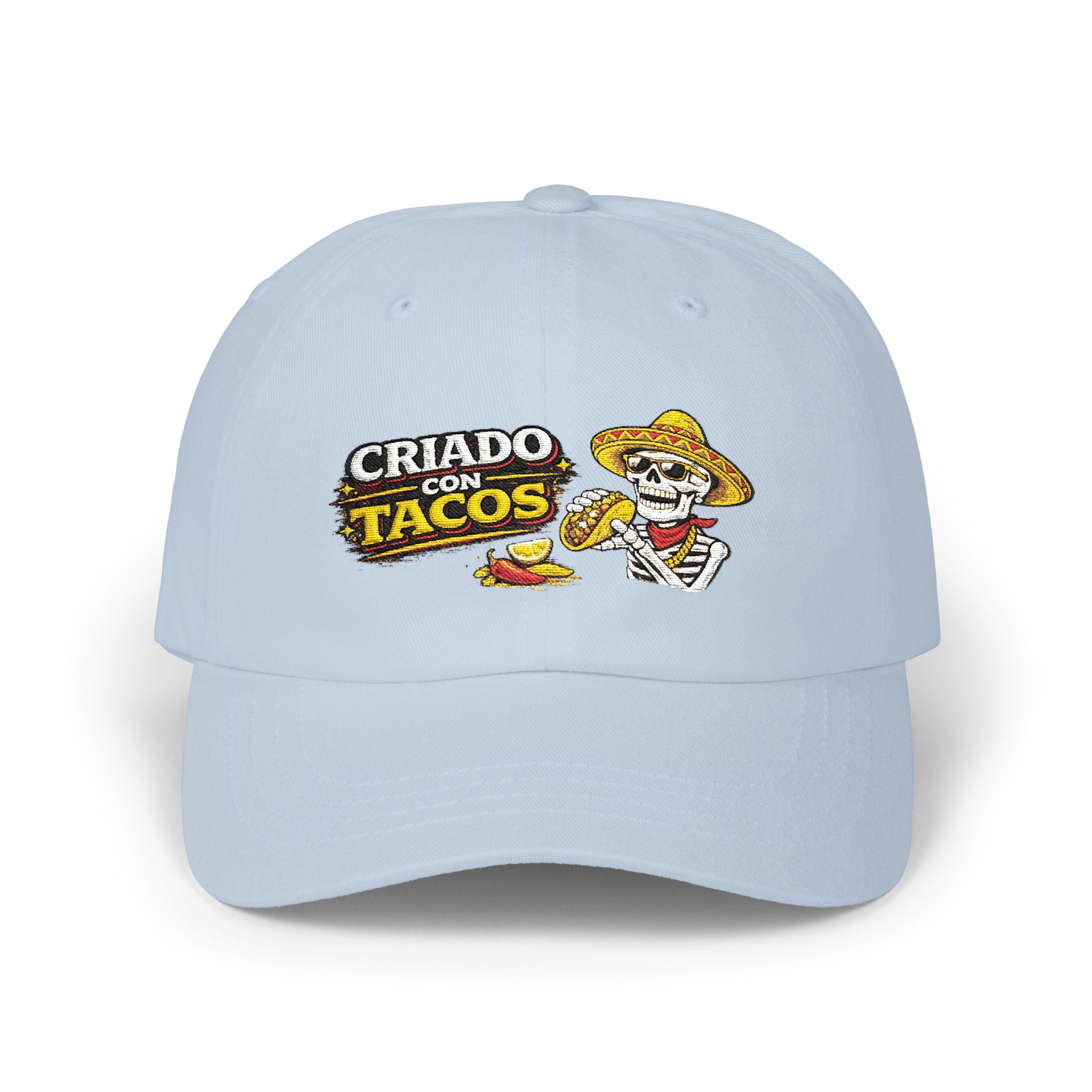 Criado con Tacos – Gorra Bordada | Hasta Los Huesos Co.