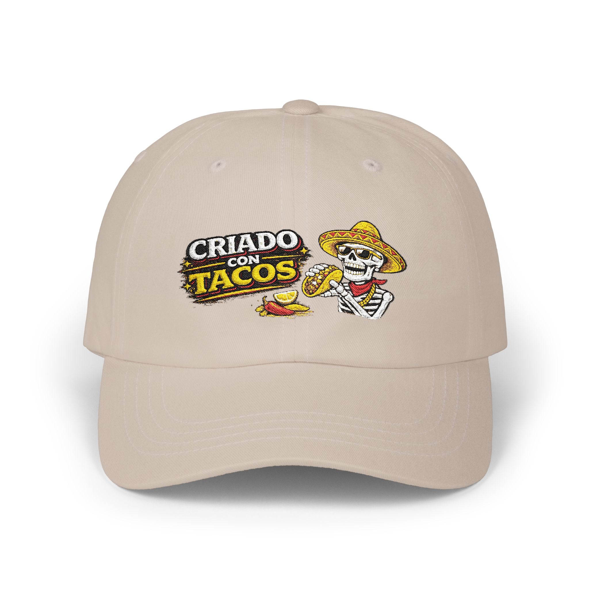 Criado con Tacos – Gorra Bordada | Hasta Los Huesos Co.