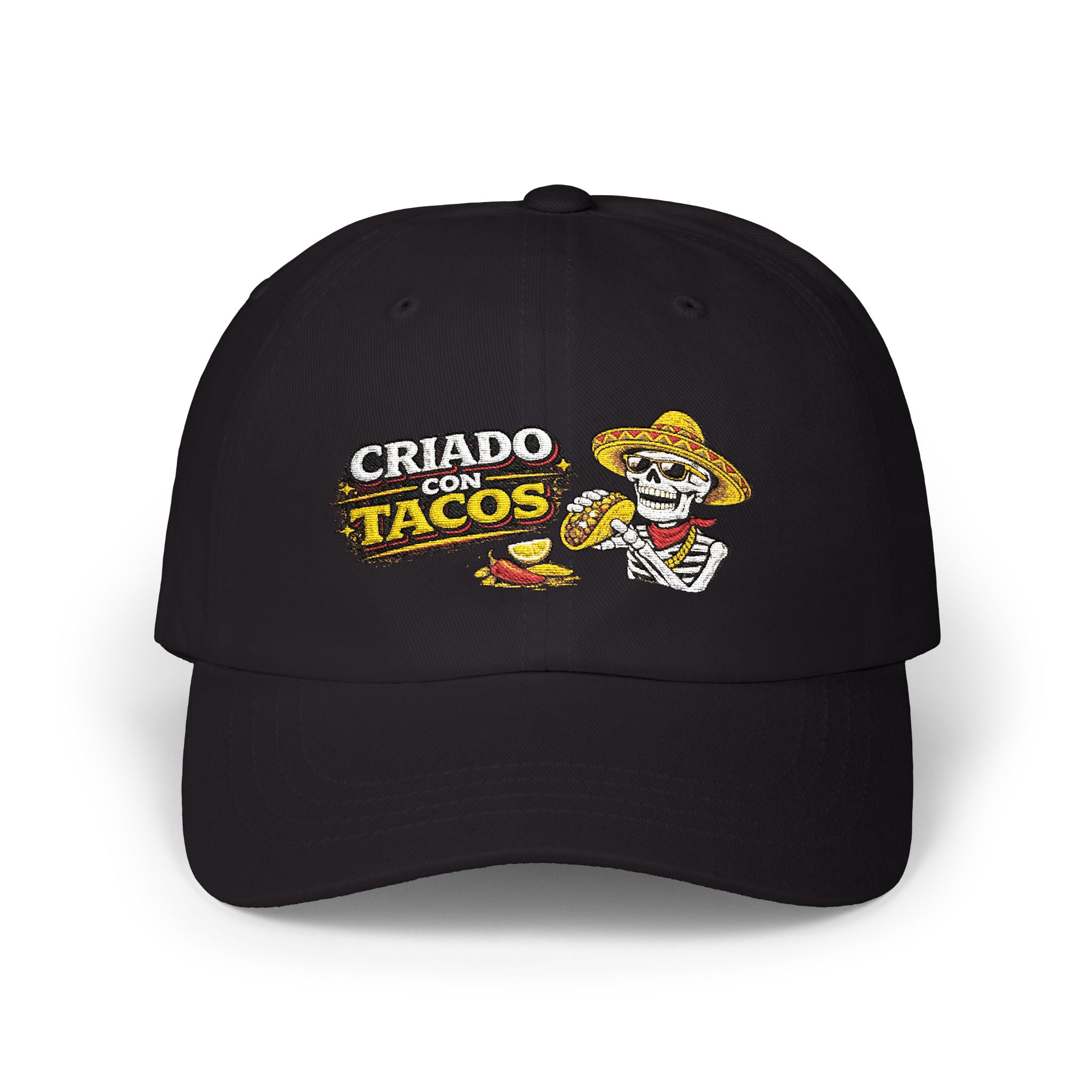 Criado con Tacos – Gorra Bordada | Hasta Los Huesos Co.